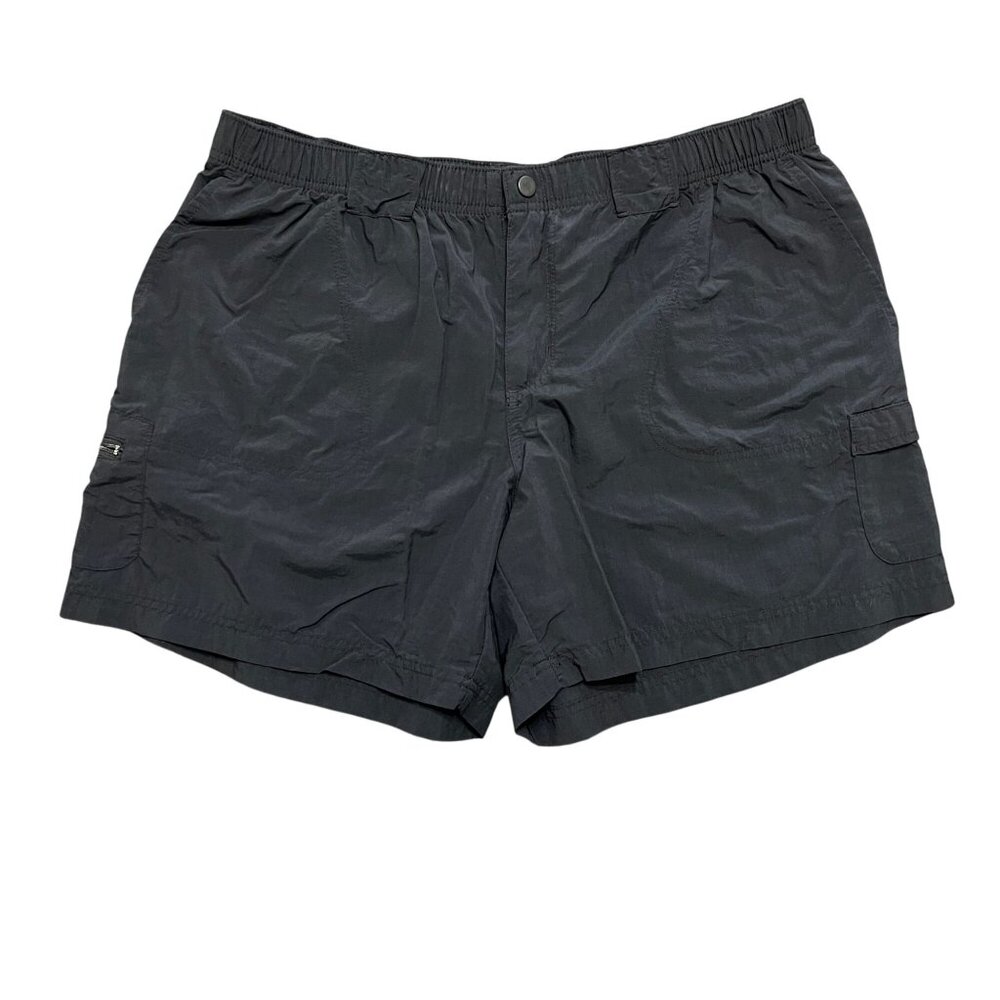 Lot of 2 Columbia XL Nylon Cargo Swim Shorts In Black & Olive Green - Picture 6 of 11